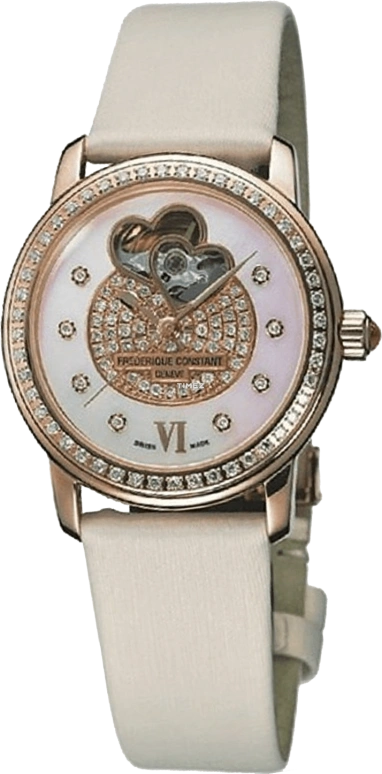 Frederique Constant,Ladies Automatic 34mm,34mm,Stainless Steel,Silver White,Automatic,In-house Caliber,Sapphire,Crystal Glass,FC,FC-310DHBPV2PD4