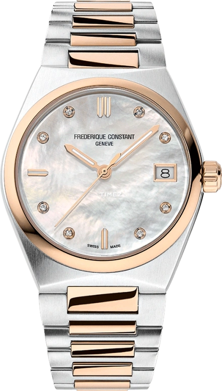 Frederique Constant,Highlife 31mm,31mm,Stainless Steel,Silver White,Quartz,Day,In-house Caliber,FC,FC-240MPWD2NH22B