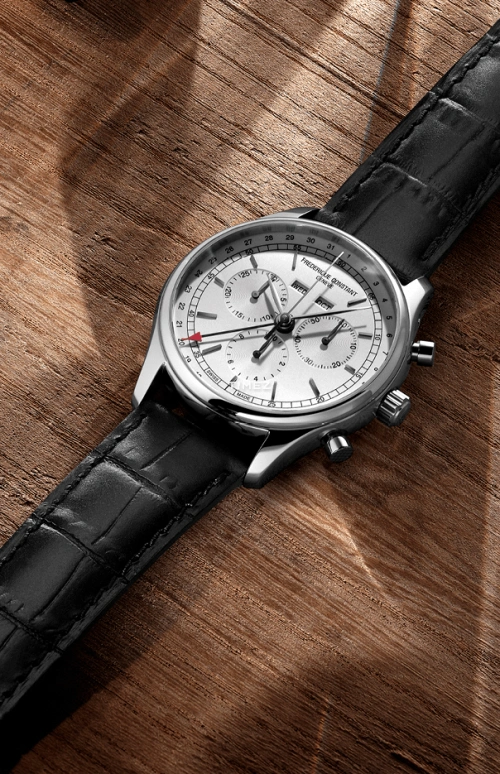 Frederique Constant,Classics 40mm,40mm,Stainless Steel,Silver,Quartz,Chronograph,Month,Date,Day,Sapphire,Crystal Glass,Round,FC,FC-296SW5B6