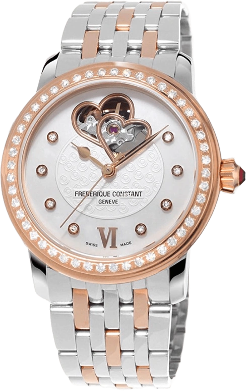 Frederique Constant,Ladies Automatic 34mm,34mm,Stainless Steel,In-house Caliber,Sapphire,Crystal Glass,Mother of Pearl,Diamonds,FC,FC-310WHF2PD2B3