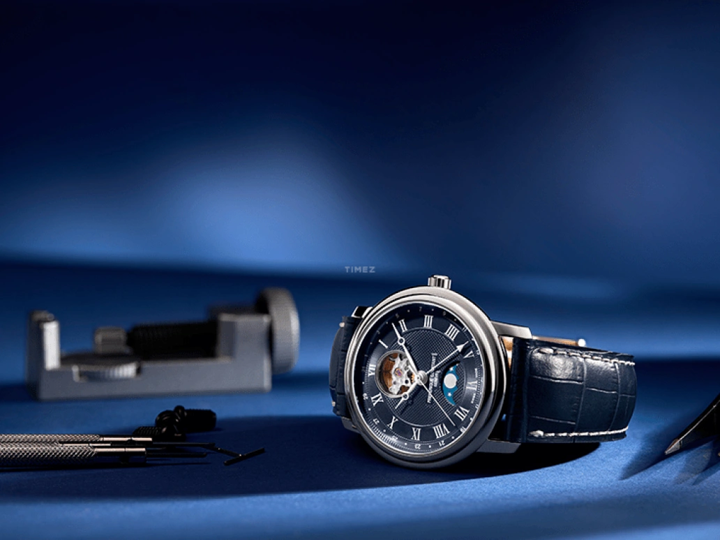 Frederique Constant,Classics 40mm,40mm,Stainless Steel,Blue,In-house Caliber,Sapphire,Crystal Glass,FC,FC-335MCNW4P26
