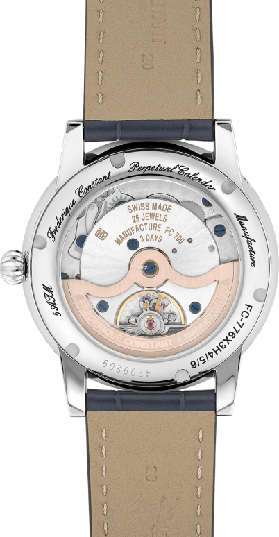 Frederique Constant,Manufacture 40mm,40mm,Stainless Steel,Blue,Automatic,Moonphase,Perpetual Calendar,Leap Year,Month,72hours,In-house Caliber,FC,FC-776N3H6