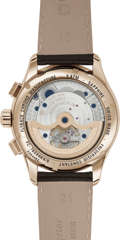 Frederique Constant,Manufacture 42mm,42mm,Stainless Steel,Rose Gold,White,In-house Caliber,Sapphire,Crystal Glass,Rose,FC,FC-760V4H4