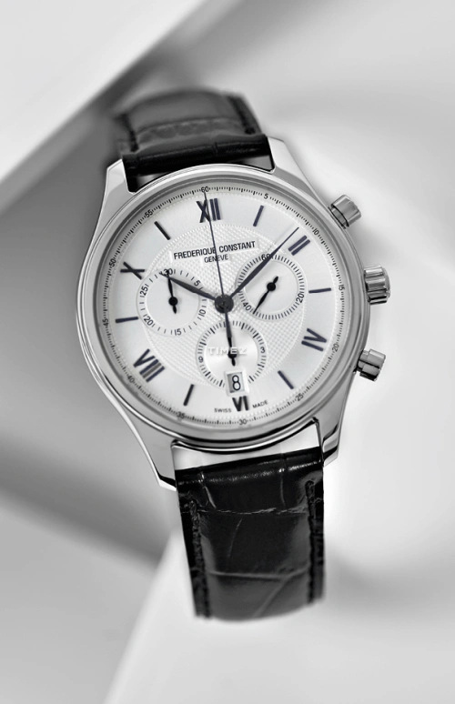 Frederique Constant,Classics 40mm,40mm,Stainless Steel,Silver,Quartz,Chronograph,Day,FC,FC-292MS5B6