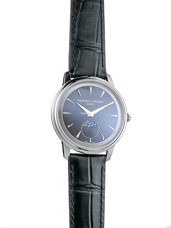 Frederique Constant,Classics 37mm,37mm,Stainless Steel,Black,Quartz,Moonphase,In-house Caliber,FC,FC-206B3S6