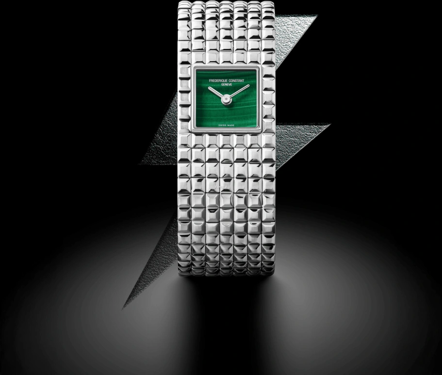Frederique Constant,Classics 25.70x20mm,25.70x20mm,Stainless Steel,Green,Quartz,In-house Caliber,Rectangular,FC,FC-200MA1MC6B