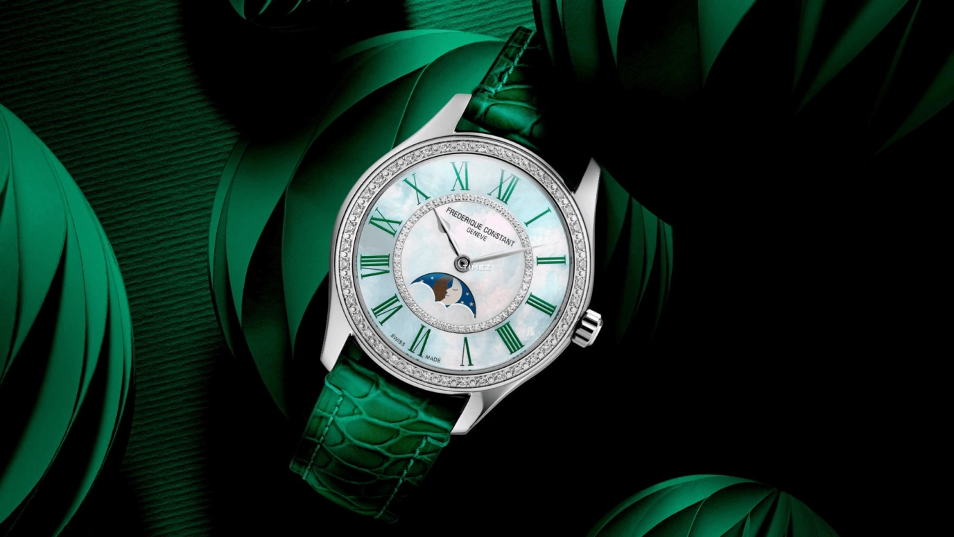 Frederique Constant,Classics 36mm,36mm,Stainless Steel,White,Automatic,Moonphase,Round,FC,FC-331MPWGRD3BD6