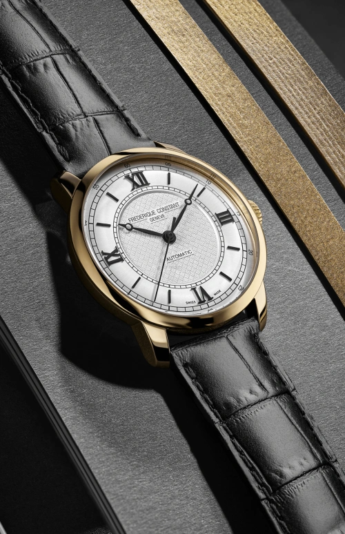 Frederique Constant,Classics 38.50mm,38.50mm,Stainless Steel,Silver White,Automatic,Gold,FC,FC-301S3B5