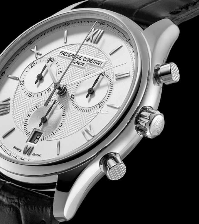 Frederique Constant,Classics 40mm,40mm,Stainless Steel,Silver,Quartz,Chronograph,Day,FC,FC-292MS5B6