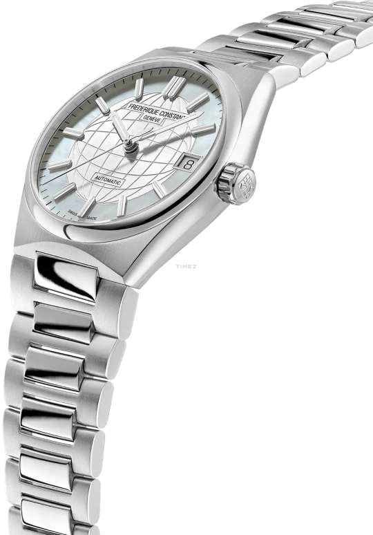 Frederique Constant,Other 34mm,34mm,Stainless Steel,White,Automatic,Day,Sapphire,Crystal Glass,FC,FC-303MPW2NH6B