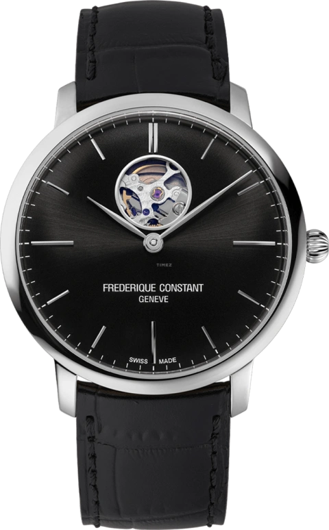 Frederique Constant,Slim Line 40mm,40mm,Stainless Steel,Black,In-house Caliber,Sapphire,Crystal Glass,FC,FC-312B4S6