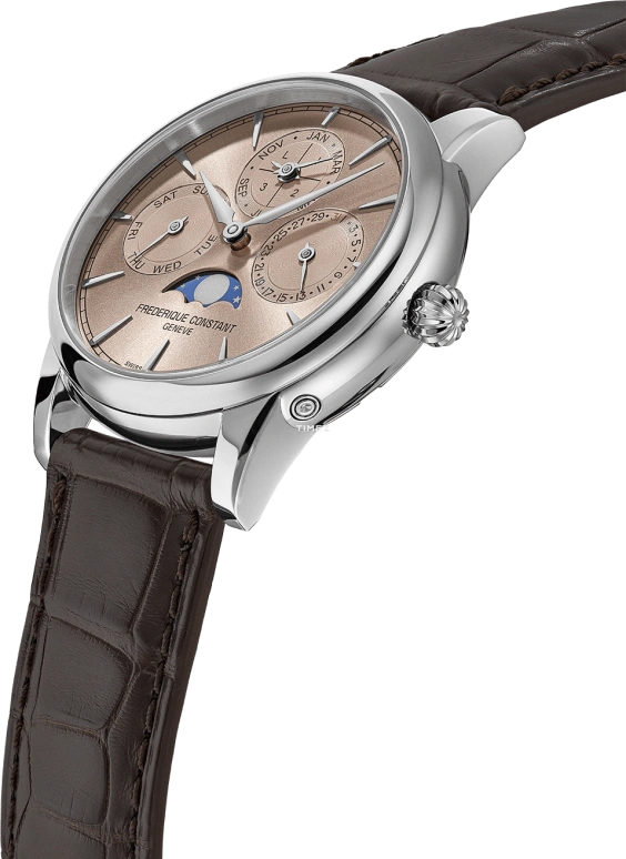 Frederique Constant,Classics 40mm,40mm,Stainless Steel,Salmon,Automatic,Moonphase,Perpetual Calendar,Month,Date,72hours,In-house Caliber,FC,FC-776SAL3H6