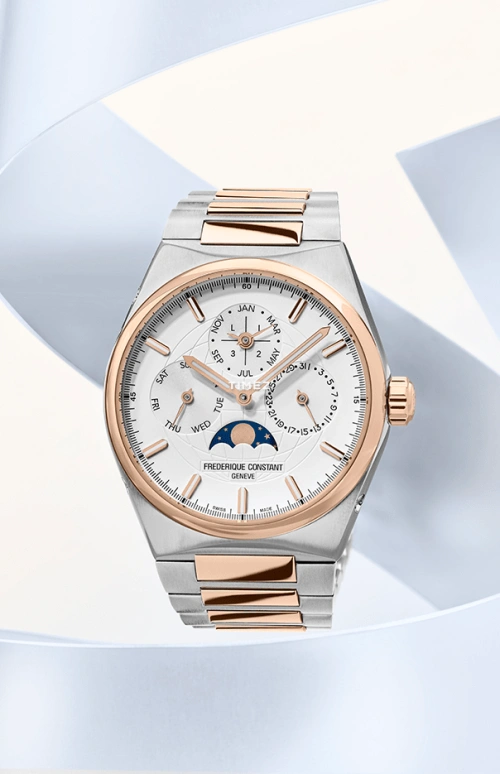 Frederique Constant,Other 41mm,41mm,Stainless Steel,Silver,Automatic,Moonphase,Leap Year,Month,Date,Sapphire,Crystal Glass,Round,FC,FC-775V4NH2B
