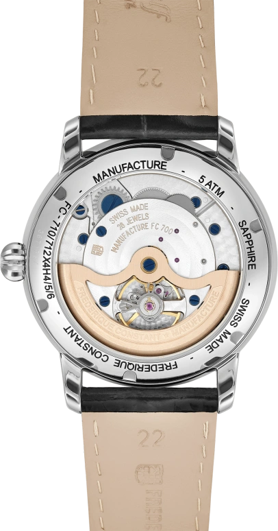 Frederique Constant,Manufacture 42mm,42mm,Stainless Steel,Silver,Automatic,Moonphase,Date,FC,FC-712MS4H6
