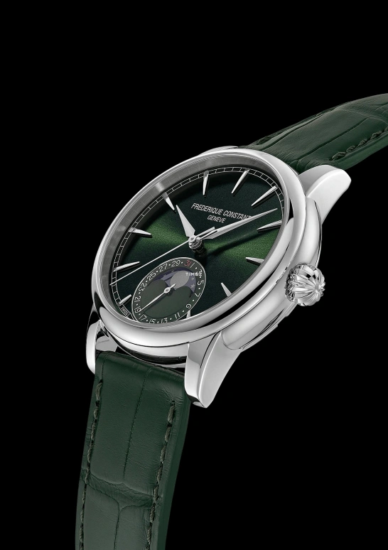 Frederique Constant,Manufacture 40mm,40mm,Stainless Steel,Green,Automatic,Moonphase,Day,FC,FC-716GR3H6