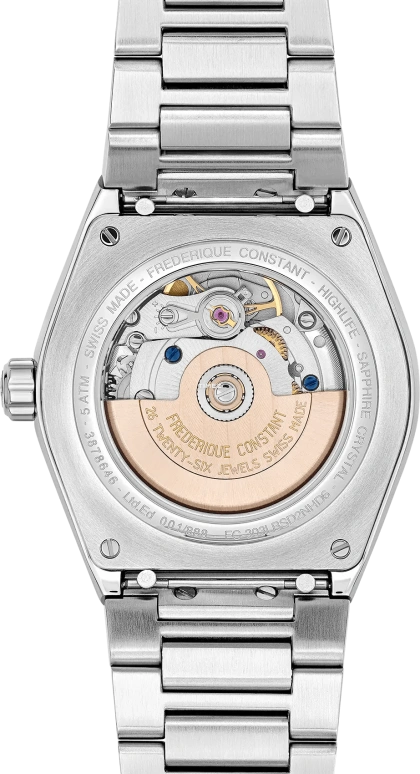 Frederique Constant,Other 34mm,34mm,Stainless Steel,Blue,Automatic,Day,Sapphire,Crystal Glass,FC,FC-303LBSD2NHD6B