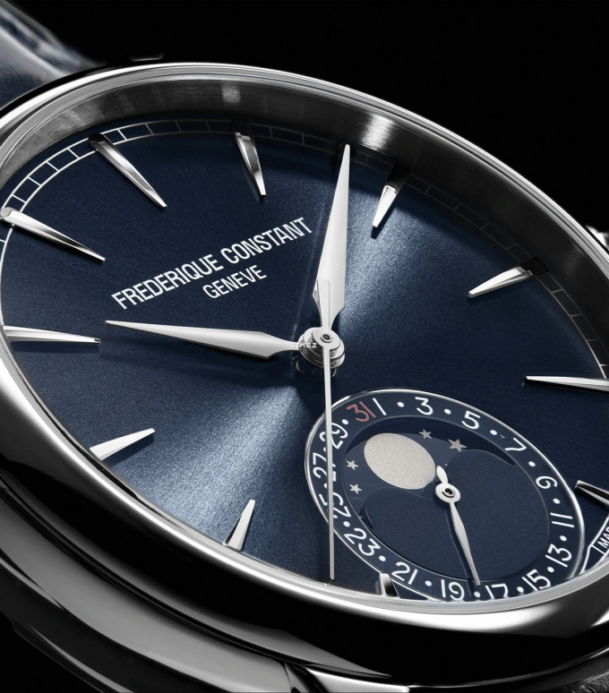Frederique Constant,Manufacture 40mm,40mm,Stainless Steel,Blue,Automatic,Moonphase,Day,FC,FC-716N3H6