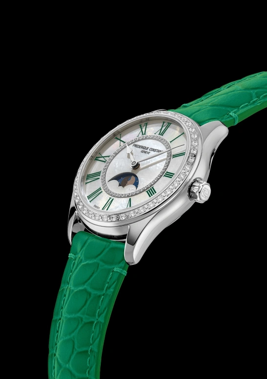 Frederique Constant,Classics 36mm,36mm,Stainless Steel,White,Automatic,Moonphase,Round,FC,FC-331MPWGRD3BD6