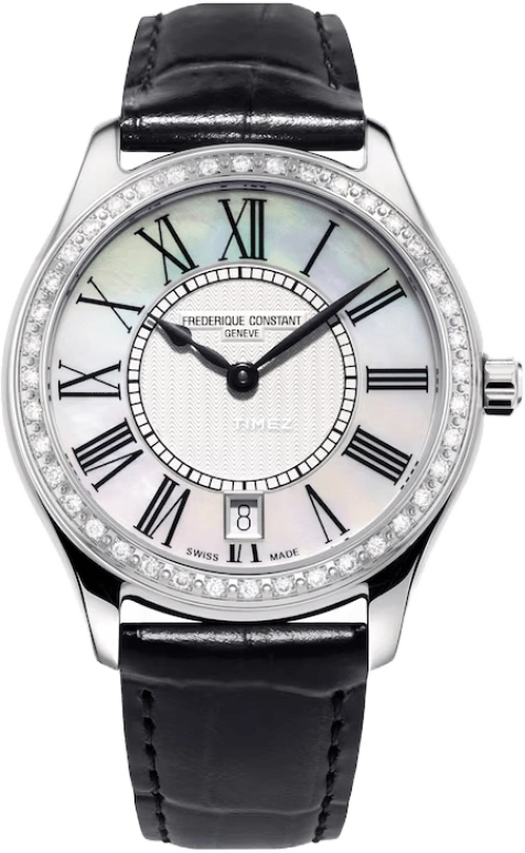 Frederique Constant,Classics 36mm,36mm,Stainless Steel,Silver White,Quartz,Day,In-house Caliber,FC,FC-220MPW3BD26