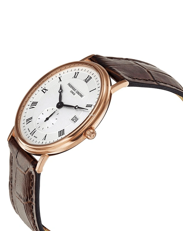 Frederique Constant,Slim Line 37mm,37mm,Rose Gold,Silver,Quartz,Day,In-house Caliber,FC,FC-245M4S9
