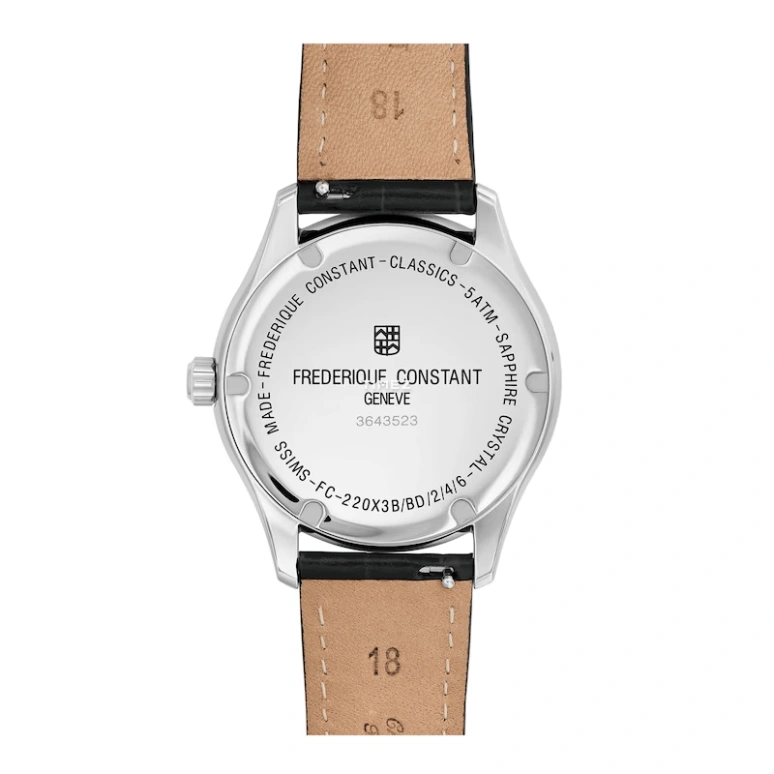Frederique Constant,Classics 36mm,36mm,Stainless Steel,Silver White,Quartz,Day,In-house Caliber,FC,FC-220MPW3BD26