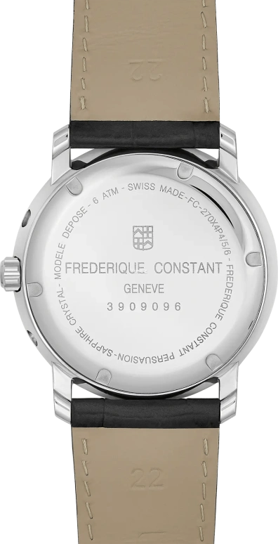 Frederique Constant,Classics 40mm,40mm,Stainless Steel,Silver,Quartz,Moonphase,Date,Day,FC,FC-270SW4P26