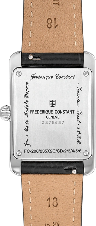 Frederique Constant,Classics 36x25.20mm,36x25.20mm,Stainless Steel,Silver,Quartz,In-house Caliber,Sapphire,Crystal Glass,FC,FC-235S2CD6