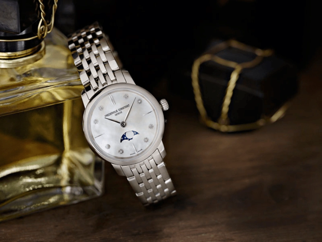 Frederique Constant,Slim Line 30mm,30mm,Stainless Steel,White,In-house Caliber,Sapphire,Crystal Glass,FC,FC-206MPWD1SD6B