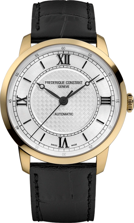Frederique Constant,Classics 38.50mm,38.50mm,Stainless Steel,Silver White,Automatic,Gold,FC,FC-301S3B5