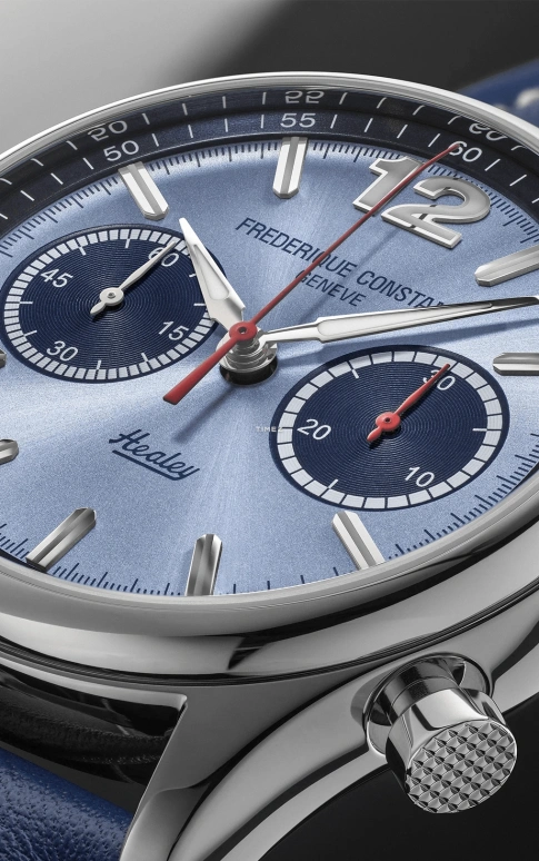 Frederique Constant,Classics 42mm,42mm,Stainless Steel,Blue,Automatic,Chronograph,In-house Caliber,FC,FC-397HLBN5B6