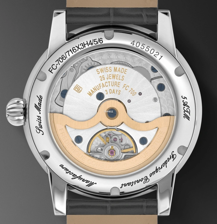 Frederique Constant,Classics 40mm,40mm,Stainless Steel,Black,Automatic,Day,Round,FC,FC-706B3H6