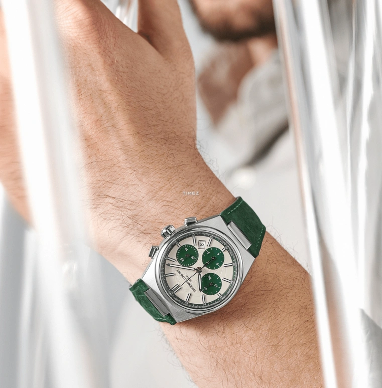 Frederique Constant,Highlife 41mm,41mm,Stainless Steel,Cream,Green,Automatic,Chronograph,Day,FC,FC-391SGR4NH6