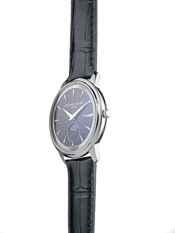 Frederique Constant,Classics 37mm,37mm,Stainless Steel,Black,Quartz,Moonphase,In-house Caliber,FC,FC-206B3S6