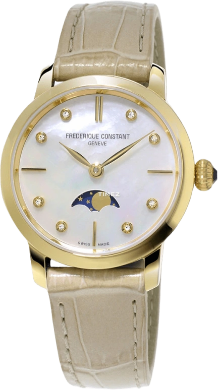 Frederique Constant,Slim Line 30mm,30mm,Stainless Steel,White,In-house Caliber,Sapphire,Crystal Glass,Round,FC,FC-206MPWD1S5