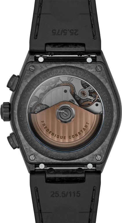 Frederique Constant,Highlife 41mm,41mm,Titanium,Black,Automatic,Chronograph,In-house Caliber,FC,FC-391BBL4NH1C