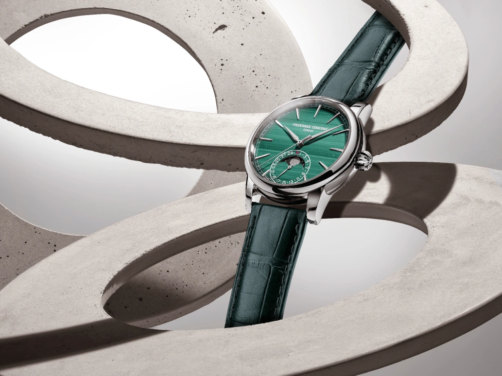 Frederique Constant,Manufacture 40mm,40mm,White Gold,Green,Automatic,Moonphase,Day,FC,FC-716MA3H8
