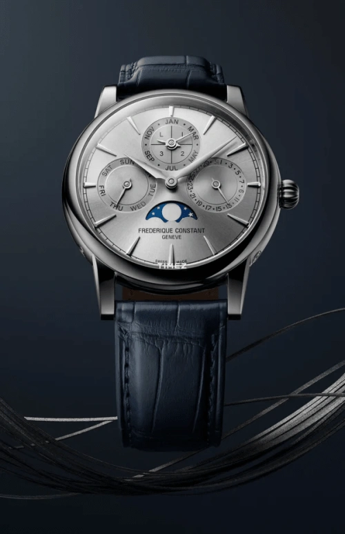 Frederique Constant,Manufacture 40mm,40mm,Stainless Steel,Silver,Automatic,Moonphase,Perpetual Calendar,Leap Year,Month,72hours,In-house Caliber,FC,FC-776S3H6