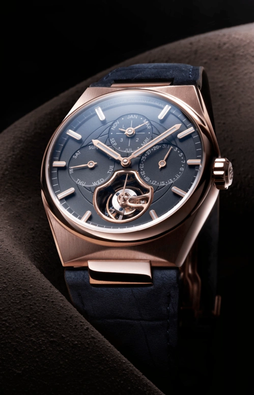 Frederique Constant,Other 41mm,41mm,Rose Gold,Blue,Automatic,Perpetual Calendar,Leap Year,Month,Date,Sapphire,Crystal Glass,Round,FC,FC-975BL4NH9