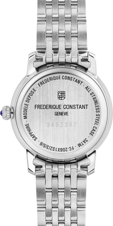 Frederique Constant,Slim Line 30mm,30mm,Stainless Steel,Silver,In-house Caliber,Sapphire,Crystal Glass,FC,FC-206SW1S6B