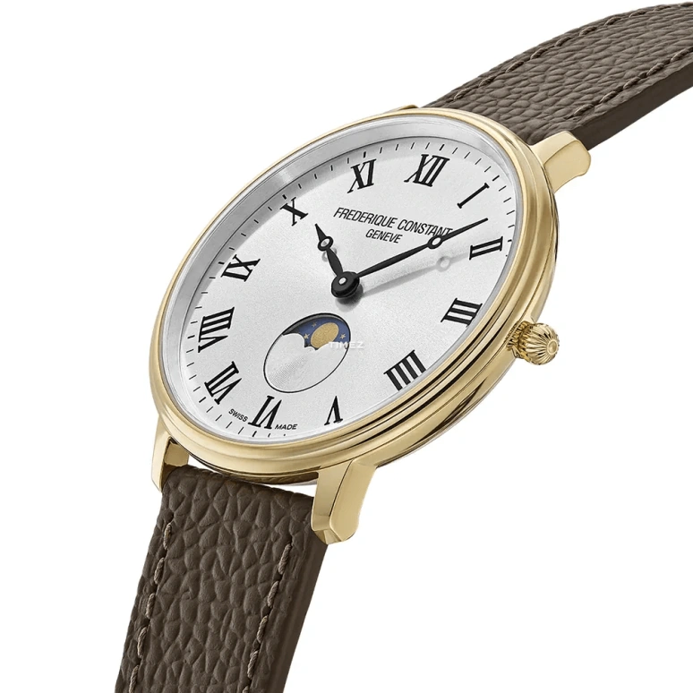 Frederique Constant,Classics 39mm,39mm,Stainless Steel,Silver,Quartz,Moonphase,In-house Caliber,FC,FC-206RS3S5