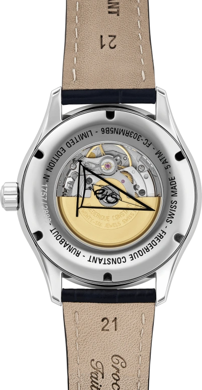 Frederique Constant,Runabout 42mm,42mm,Stainless Steel,Luminous,White,Silver,Blue,Automatic,38hours,In-house Caliber,FC,FC-303RMN5B6