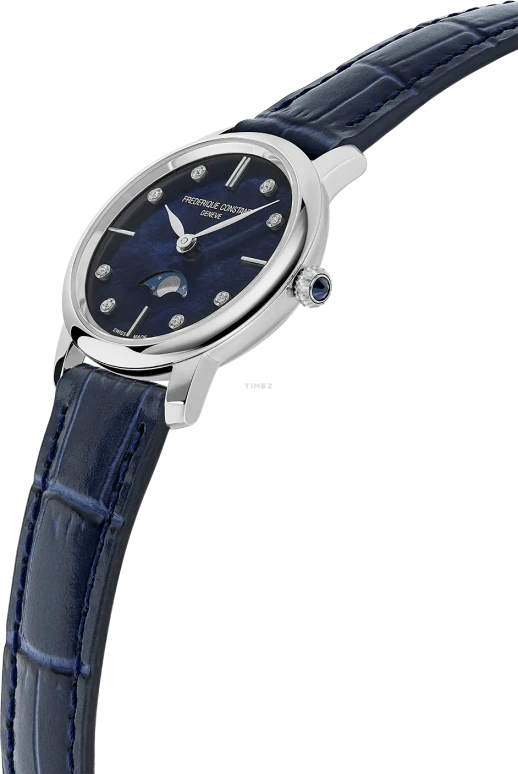 Frederique Constant,Classics 30mm,30mm,Stainless Steel,Blue,Quartz,Moonphase,Sapphire,Crystal Glass,FC,FC-206MPND1S6