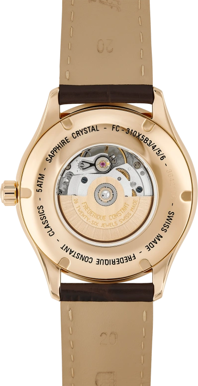 Frederique Constant,Classics 40mm,40mm,Stainless Steel,Rose,Silver,In-house Caliber,Sapphire,Crystal Glass,FC,FC-310MV5B4