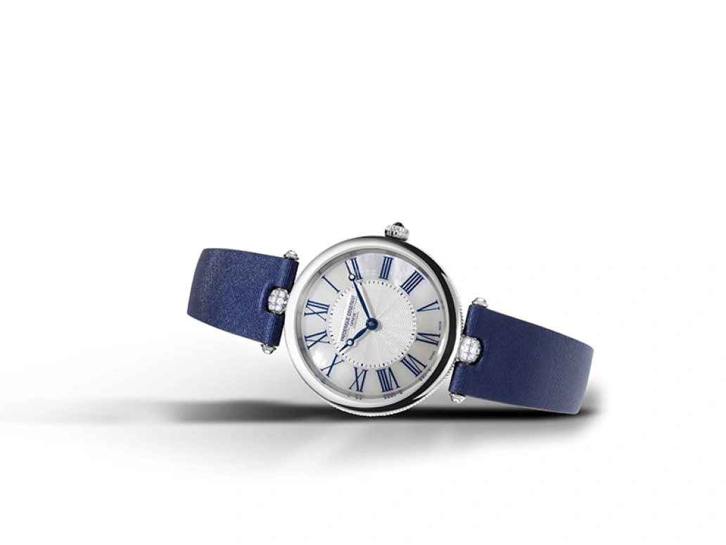 Frederique Constant,Classics 30mm,30mm,Stainless Steel,White,In-house Caliber,Sapphire,Crystal Glass,Round,FC,FC-200MPWN2AR2D6