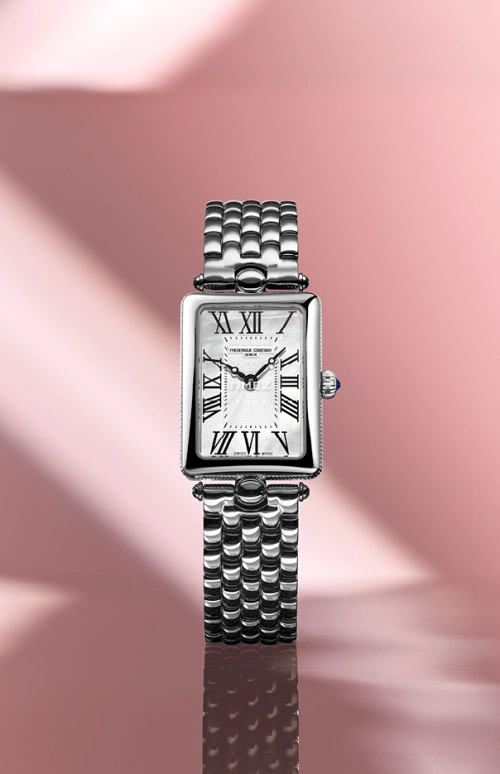 Frederique Constant,Classics 28x20.70mm,28x20.70mm,Stainless Steel,Silver,Quartz,Sapphire,Crystal Glass,Square,FC,FC-200MPW2AC6B
