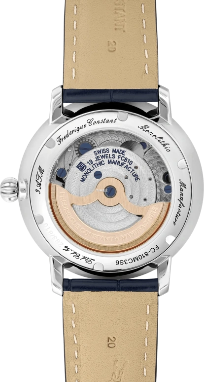 Frederique Constant,Slim Line 40mm,40mm,Stainless Steel,Blue,Automatic,Day,Sapphire,Crystal Glass,FC,FC-810MCN3S6