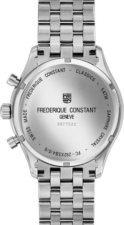 Frederique Constant,Classics 40mm,40mm,Stainless Steel,Black,In-house Caliber,Sapphire,Crystal Glass,FC,FC-292MG5B6B