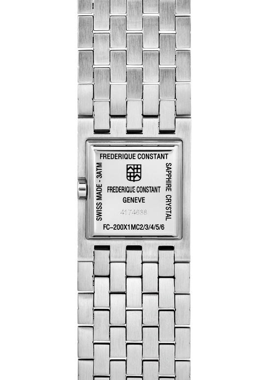 Frederique Constant,Classics 25.70x20mm,25.70x20mm,Stainless Steel,Green,Quartz,In-house Caliber,Rectangular,FC,FC-200MA1MC6B
