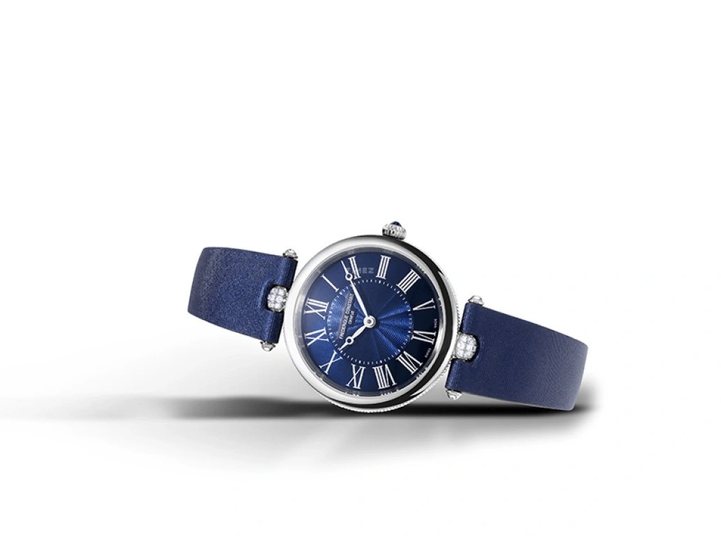 Frederique Constant,Classics 30mm,30mm,Stainless Steel,Blue,In-house Caliber,Sapphire,Crystal Glass,FC,FC-200MPN2AR2D6