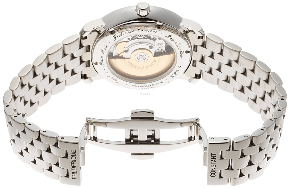 Frederique Constant,Other 40mm,40mm,Stainless Steel,Silver,Automatic,Moonphase,Day,FC,FC-330MC4P6B